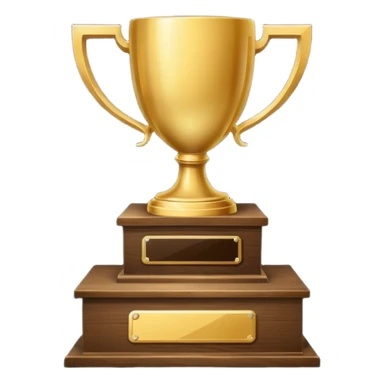 trophy on a podium sticker