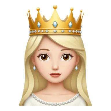 white bride crown sticker