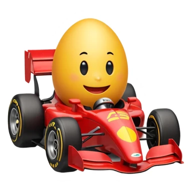 Sweet happy egg in formula 1 car sticker