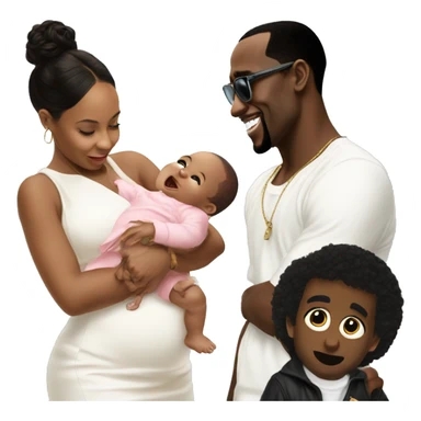 p diddy with baby oul sticker