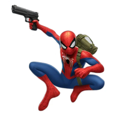 spider man with a gun sticker