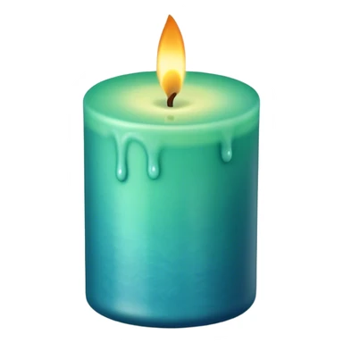 autumn vibe candle in the color blue and green sticker