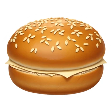 bread bun without cheese or patty sticker