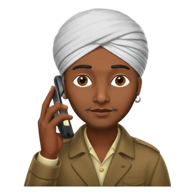 generate an indian cab driver calling on mobile sticker