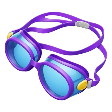 swim goggles purple small sticker