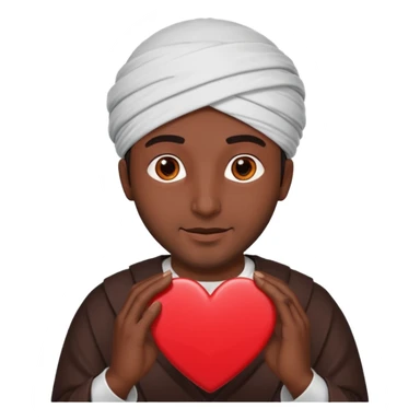 arab man on a heart card sticker