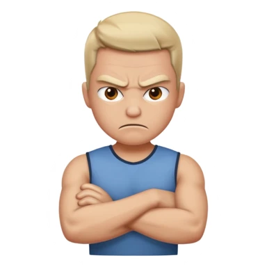 angry crossed arms  sticker