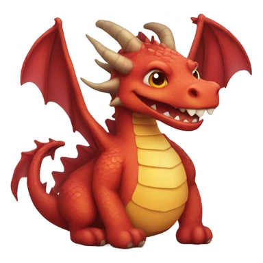 A dragon mixed with a love smiley sticker