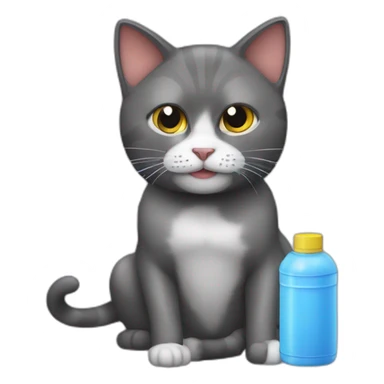 super hero cat using deodrant sticker