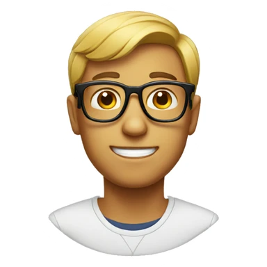 nerd with glasses sticker