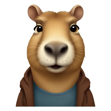 studious capybara sticker