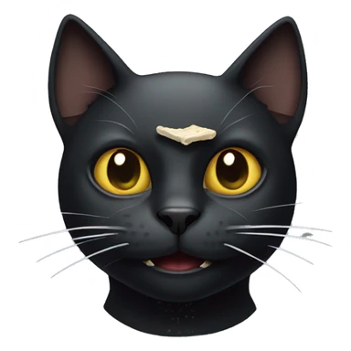 Black cat with a joint in mouth sticker
