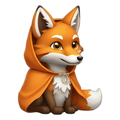 fox wearing oodie sticker
