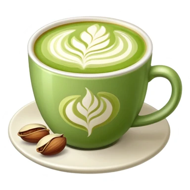 pistachio latte art sticker
