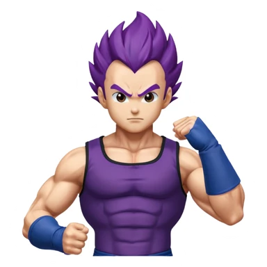 Vegeta ultra ego with purple hair sticker