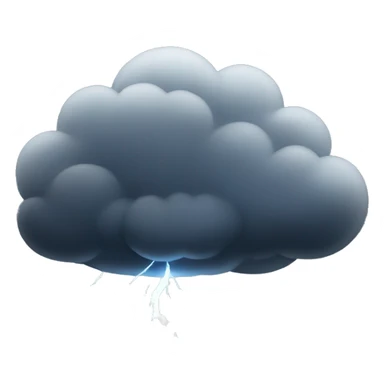 Dark cloud with thunder sticker