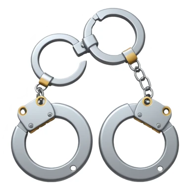 cracking handcuffs with little effects of cracks super minimalistic sticker