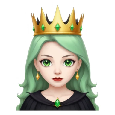evil witch with crown sticker