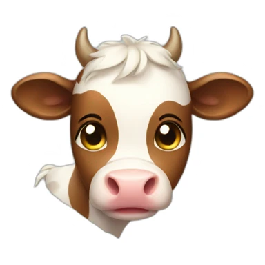 full-body-cute-cow-cry sticker
