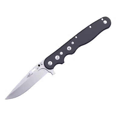 Spyderco pocket knife with thumb hole sticker