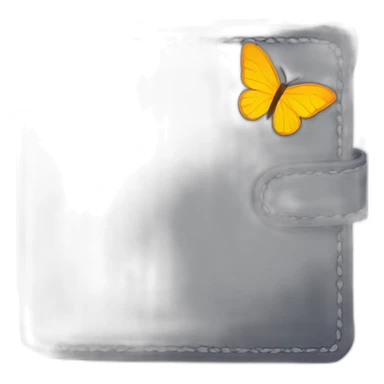 wallet with a butterfly exiting from it sticker