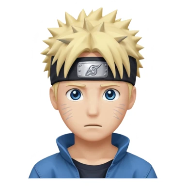 Naruto Anime style boy head sticker