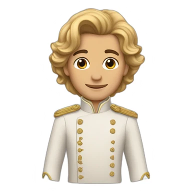 prince charming shoulder length hair sticker