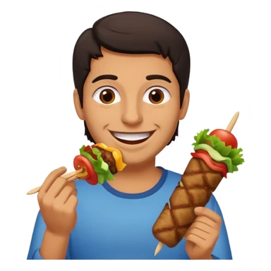lebanese person eating kebab sticker