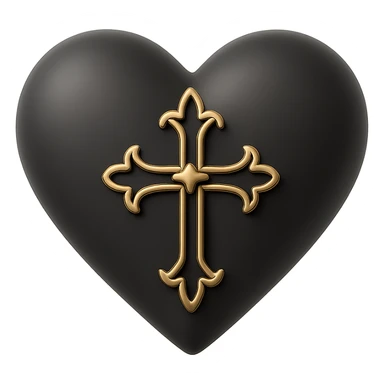 3d gothic heart
 sticker