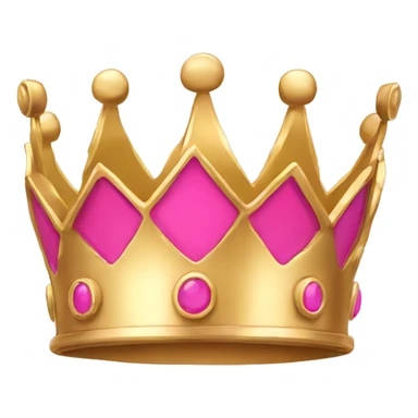 Gold crown with pink accents sticker