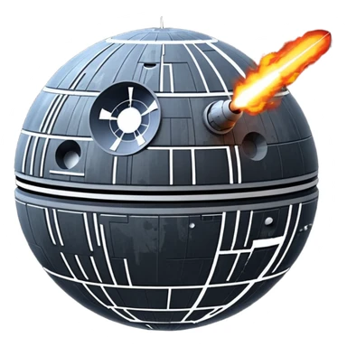 Death star firing at usa sticker