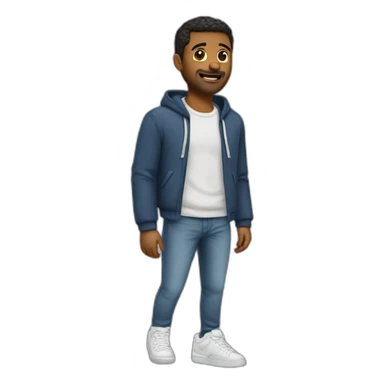 Man whit whit shoes sticker