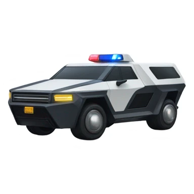 cybertruck police car sticker