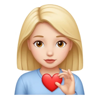 Girl sends love  sticker