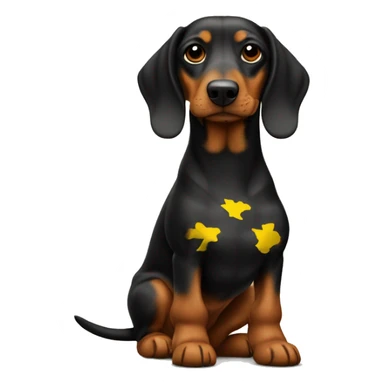 Un teckel qui supporte l'équipe de Belgique  sticker