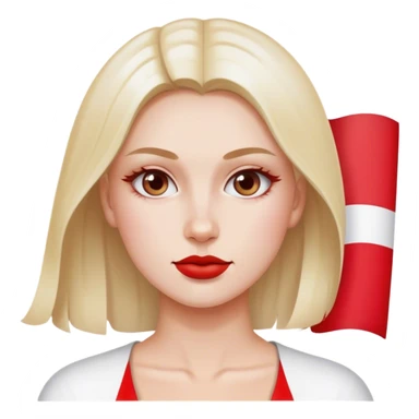 woman polish flag sticker