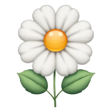 cotton flower emoji sticker