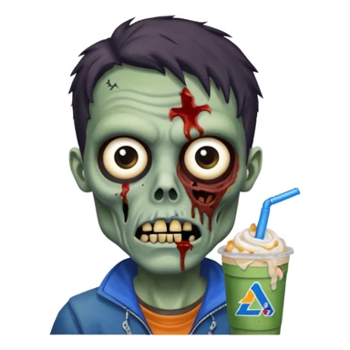 Zombie that has Dutch bros logo in its eyes cause it hungry for Dutch bros sticker