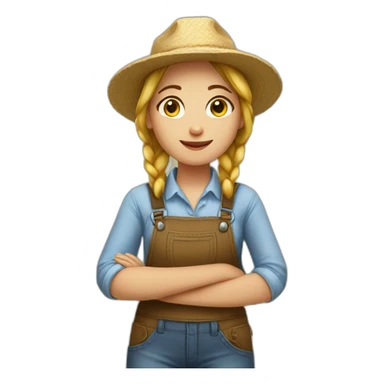 farmer girl  sticker