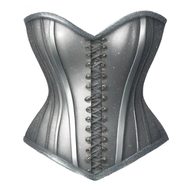 Shine and glitter silver corset sticker