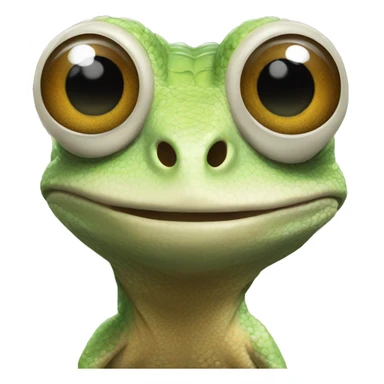 Lizard with enormous eyes sticker