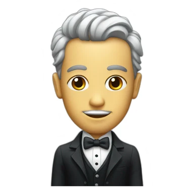 butler with tiny body and a giant head sticker