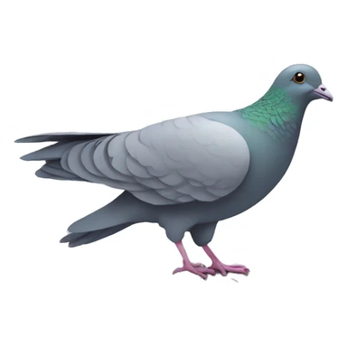 Un pigeon qui marche au bord de la route sticker