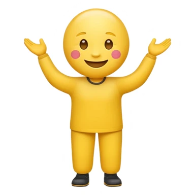 Make a emoji of a armless perdón, full body sticker