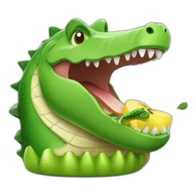 Apple's eating crocodile sticker
