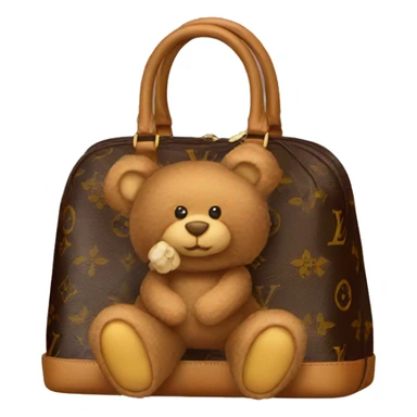LV handbag with teddy bear  sticker