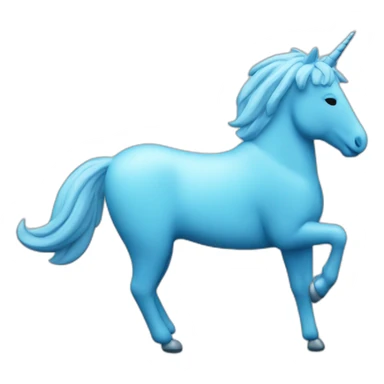 medicated pill monochrome blue with unicorn sticker