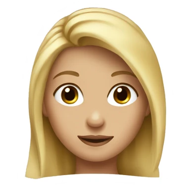 Blonde girl in brown horse  sticker