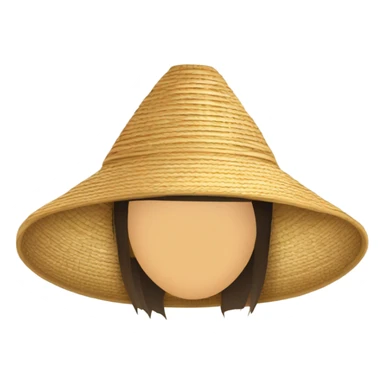 asian farmer hat sticker