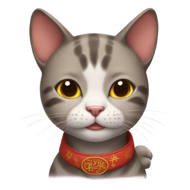 Chinese cat sticker